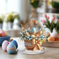 Easter Egg Acrylic Tabletop Decorations - Spring Holiday Scene Ornaments for Home & Office