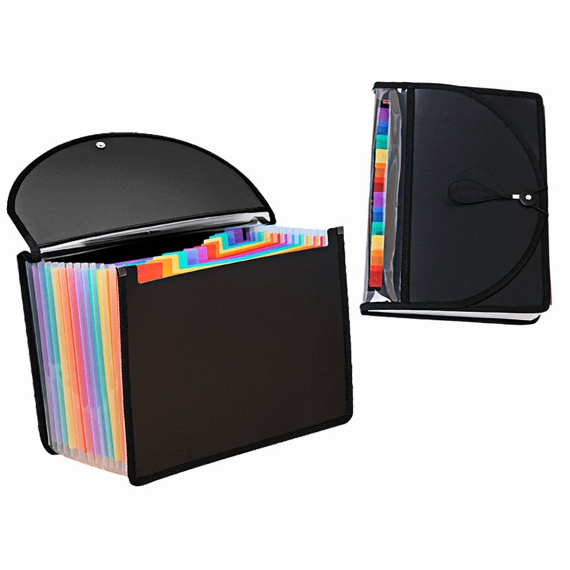 Expandable File Folder Organizer with 13 Color-Coded Pockets, Water-Resistant, Holds 1000 Sheets