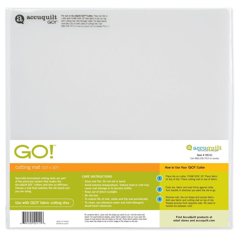 10x10 Inch Cutting Mat for Quilting and Crafting - 2 Pack