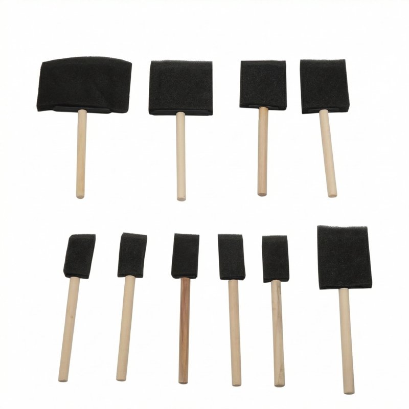Foam Paint Brushes Set - 10 Pack for DIY Painting & Touch-Ups