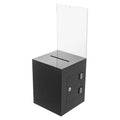Acrylic Donation & Suggestion Box with Lock and Sign Plate - Tabletop Fundraising Box