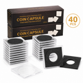 Coin Storage Cases with Foam Inserts - Fits 20-40mm Coins, 40 Pack