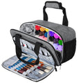 Large Acrylic Paint Organizer Bag with Detachable Aluminum Foil Divider for 54 Bottles
