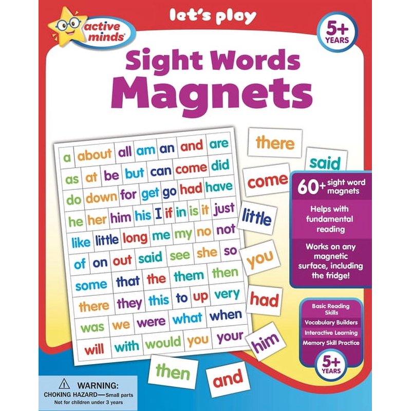Children's Sight Words Magnetic Set - Hardcover Educational Learning Tool