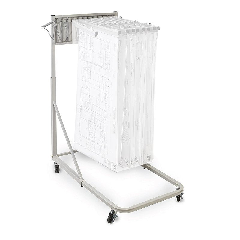 Blueprint Holder with Adjustable Storage and Mobile Stand for Construction Plans