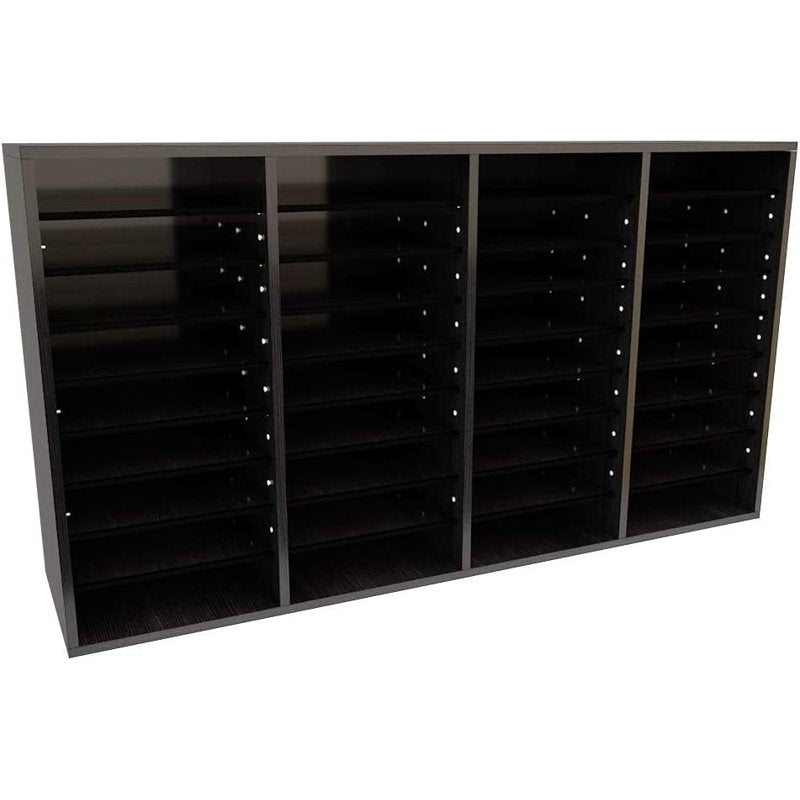 Wooden Literature Organizer with Adjustable Compartments for Office & Classroom