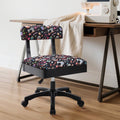 Adjustable Height Sewing Chair with Wheels & Under Seat Storage - Craft Room Furniture