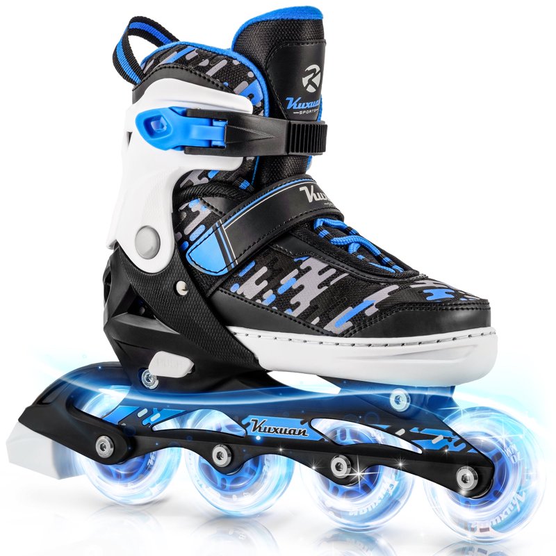 Adjustable Kids Inline Skates with Illuminating Wheels for Boys Girls & Women