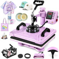 5-in-1 Heat Press Machine Combo for T-Shirts Hats Mugs Plates