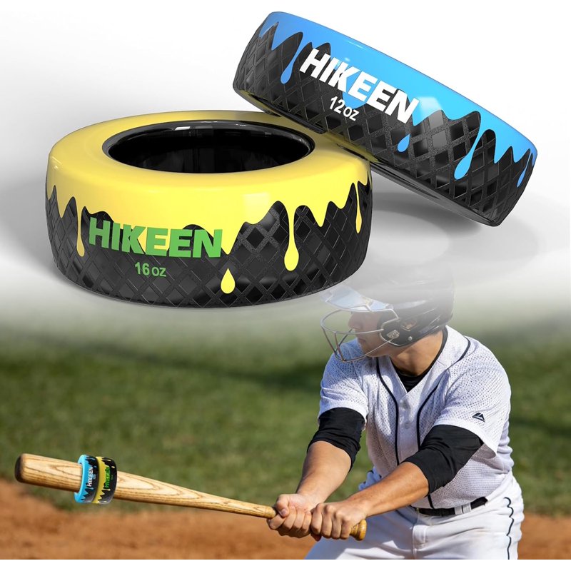 Baseball & Softball Bat Weights Set - 12oz & 16oz Swing Training Donuts