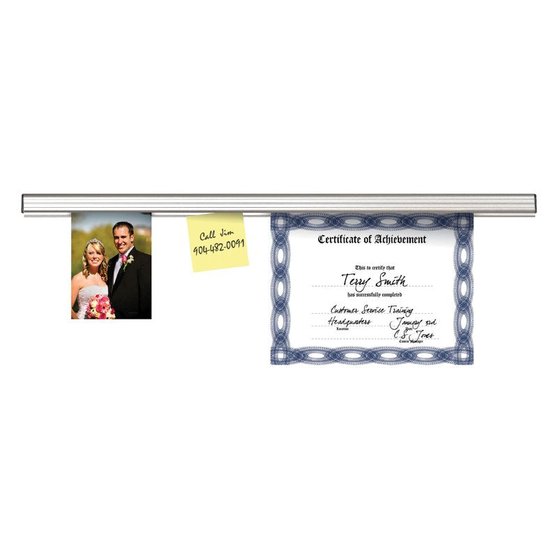 Aluminum Bulletin Display Rail 24 Inch for Posters & Notices