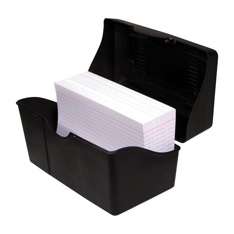 Plastic Index Card Holders for 4x6 Cards, Stackable with Snap Lid - Pack of Multiple