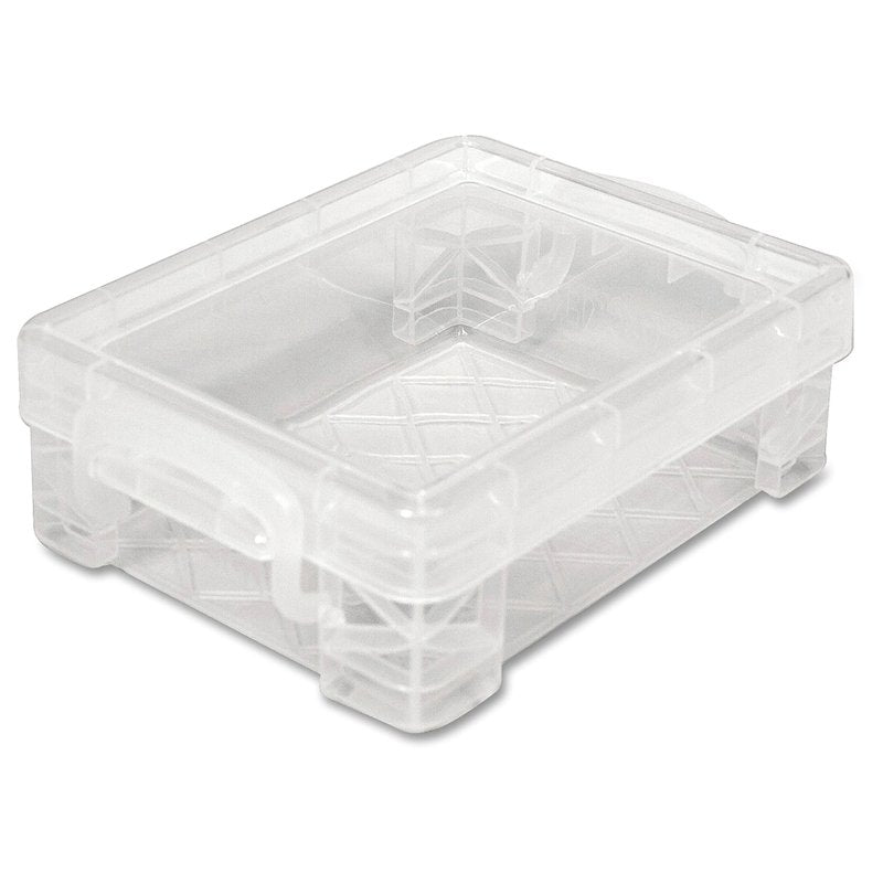 Stackable Crayon Box with Secure Lid - Clear Plastic Storage Organizer