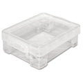 Stackable Crayon Box with Secure Lid - Clear Plastic Storage Organizer