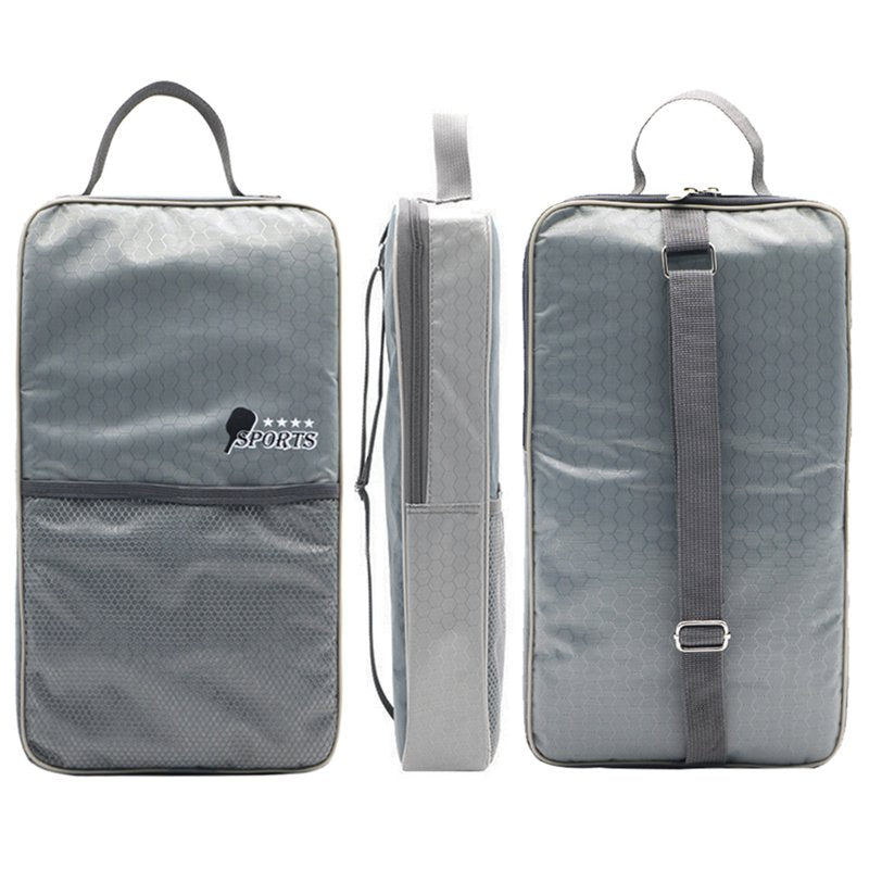 Gray Aibecy Lightweight Pickleball Bag with Large Capacity, 3-Layer Scratch-Resistant Paddle Case