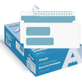 Double Window Security Envelopes Self-Seal 3 7/8 x 8 7/8 Inches 500-Pack
