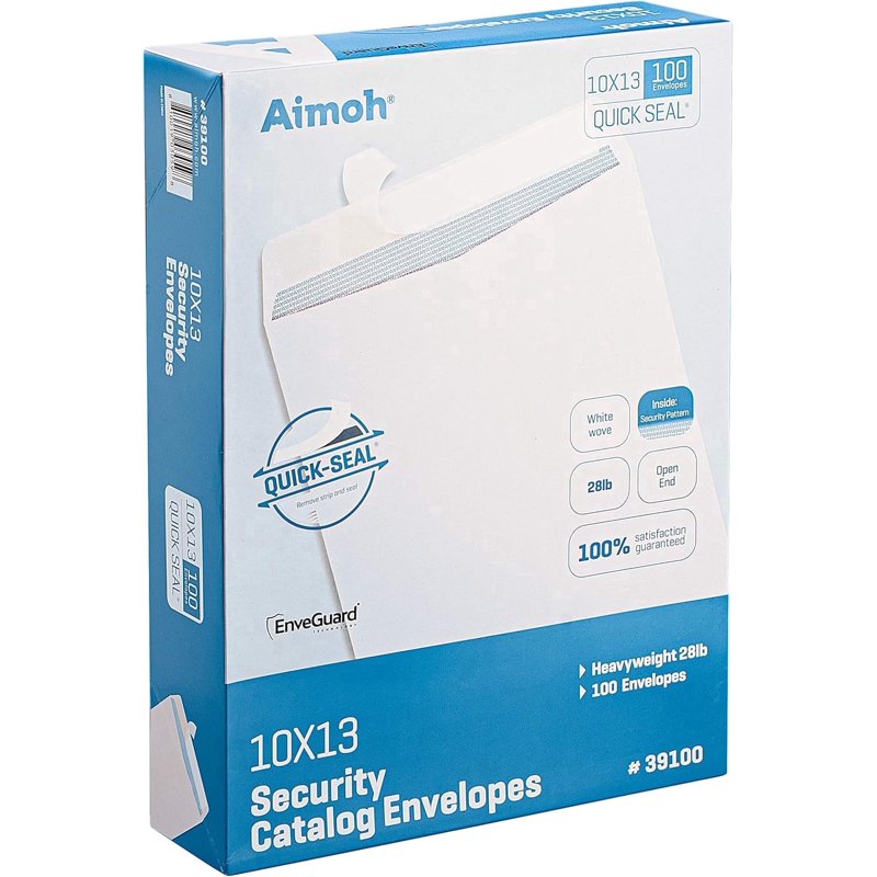 Self-Seal Catalog Security Envelopes 10x13 White Bulk Office Supplies