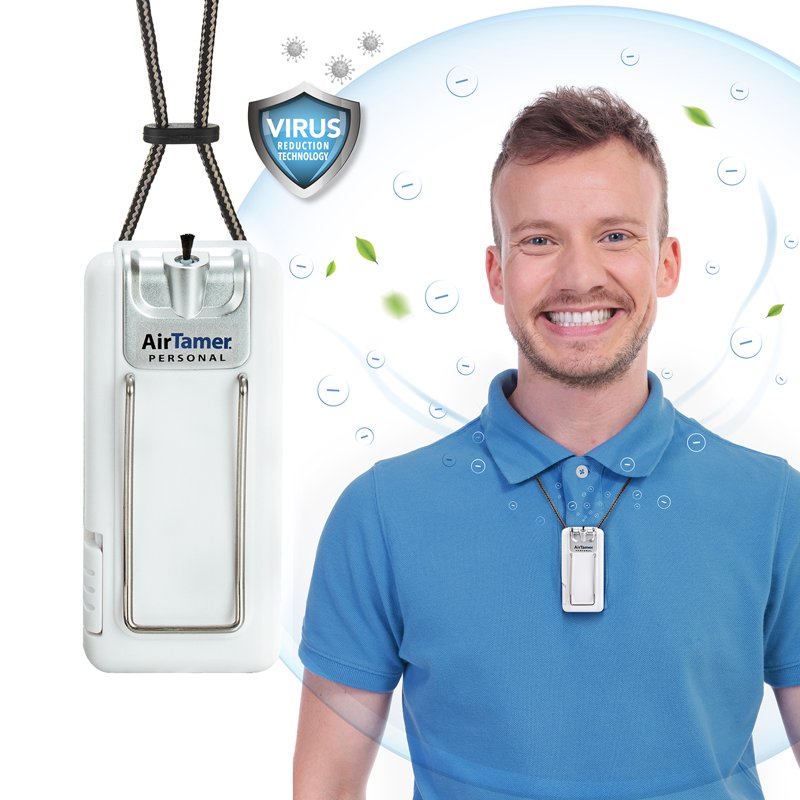 Personal Air Purifier with Electrostatic Ion Technology - Portable, Filterless, Wearable, Silent, Up to 140H Runtime