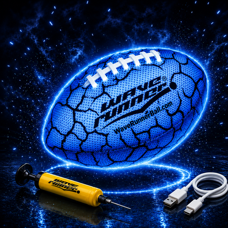 Glow in The Dark LED Football for Kids Teens & Adults Waterproof Night Play