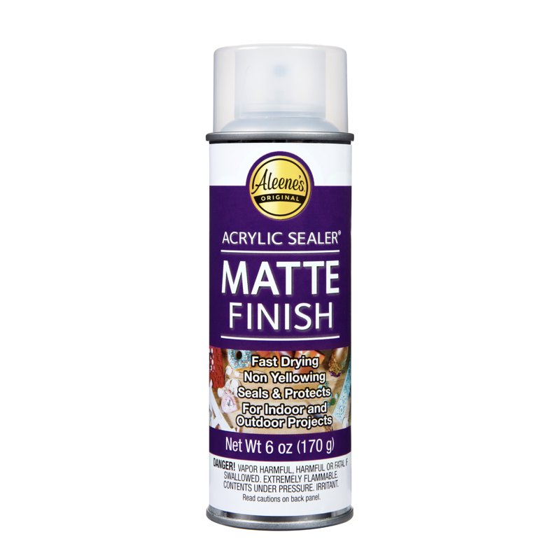 Clear Matte Acrylic Spray Sealer 6 oz - Indoor & Outdoor Protective Finish