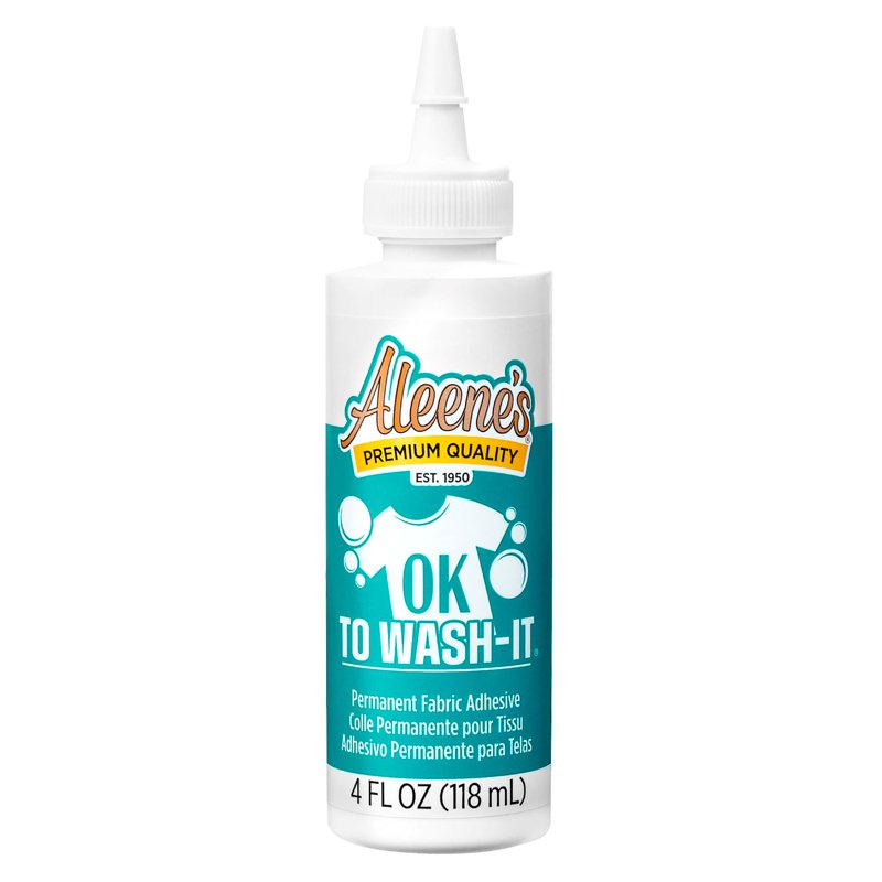 Fabric Glue Permanent Washable Flexible Clear Adhesive 4 fl oz - Aleene's