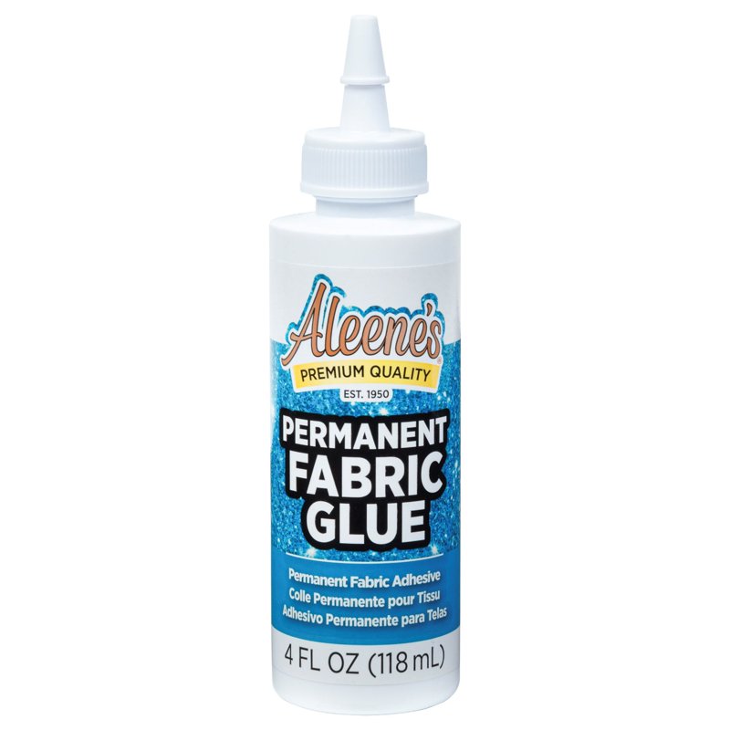 Fabric Glue Permanent No-Sew Adhesive for Clothing & Crafts 4 fl oz