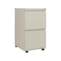 Lockable 2-Drawer Vertical Filing Cabinet - Putty Steel Office Storage