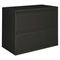 Alera 2-Drawer Lateral File Cabinet with Anti-Tip System - Charcoal, Black, Gray, Putty