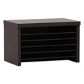 Woodgrain Laminate 6-Compartment Under Counter File Organizer - Espresso