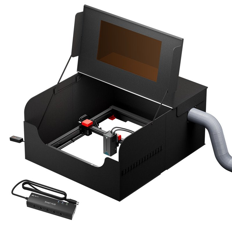 Fireproof Dustproof Enclosure for Engraving Machines - Smoke & Odor Insulation, 32.67x28.74x15.55 inches