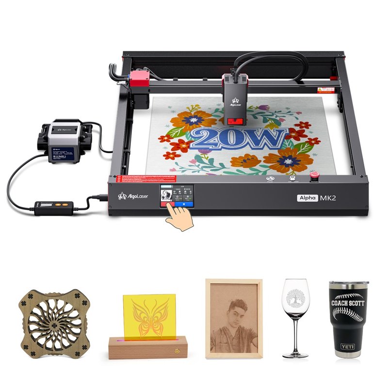 High-Precision Engraving and Cutting Machine with Air Assist - 20W DIY Metal & Wood Engraver