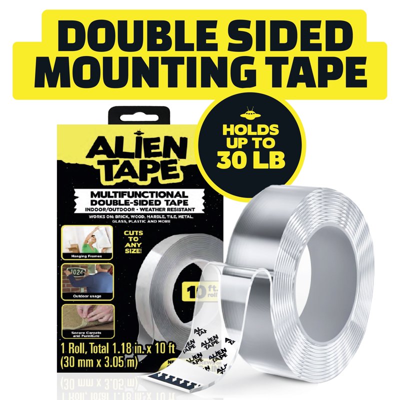 Heavy Duty Double Sided Mounting Tape - Nano Grip Adhesive for Indoor & Outdoor Use