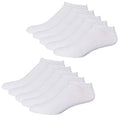 Ankle Athletic Running Socks 10 Pairs - Cushioned, Breathable, White, One Size