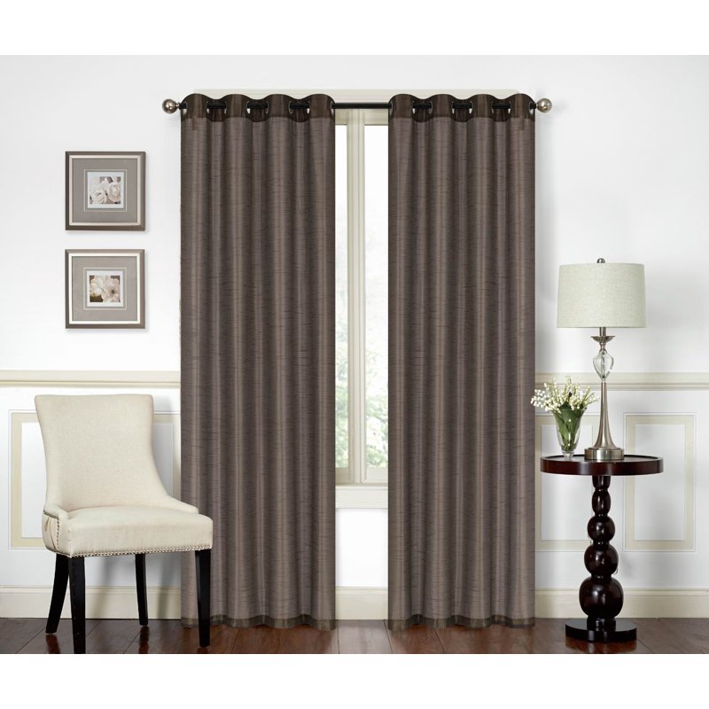 Elegant Modern Faux Silk Window Curtain Panel - 54 x 84 Inches, Multiple Colors