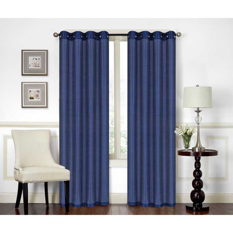 Elegant Modern Faux Silk Window Curtain Panel 54 x 84 Inches - Multiple Colors