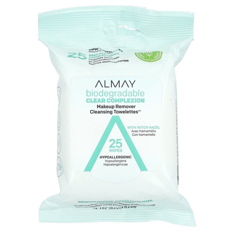 Makeup Remover Wipes for Oily & Acne-Prone Skin - Deep Cleansing, 25 Count