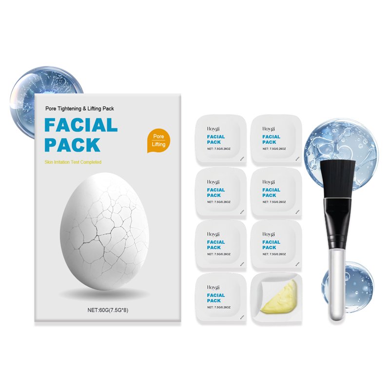 Hydrating Firming Zombie Face Mask Set with Brush - 8 Single-Use Skincare Masks