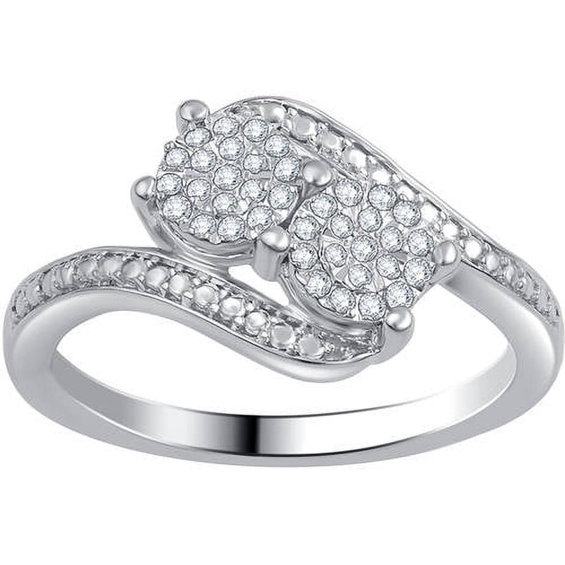 Always and Forever 1/6 Carat Total Diamond Sterling Silver Ring – Multiple Sizes