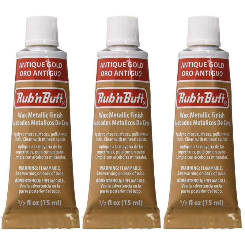 Metallic Wax Finish Set - Antique Gold for Crafts, Furniture & Decor