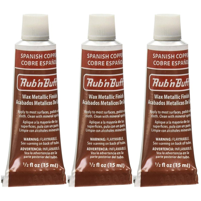Metallic Finish Wax Paste - Spanish Copper, 0.5 Fl Oz, 3 Pack