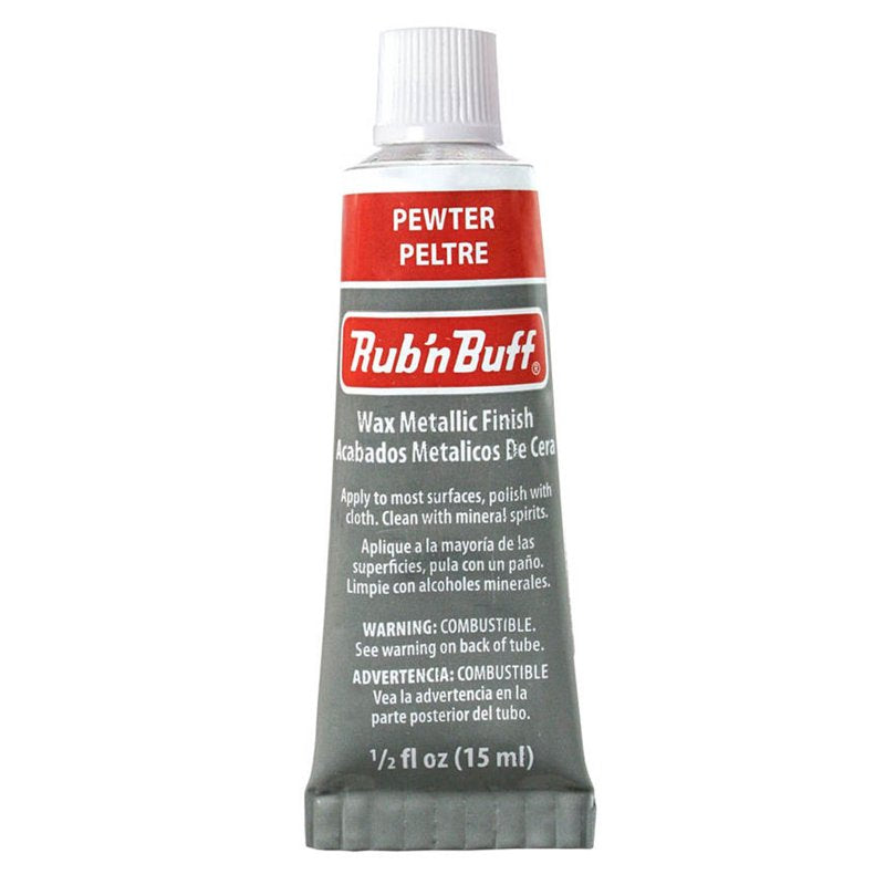 Metallic Wax Finish for Crafts & Furniture - Pewter, 0.5oz - Multiple Sizes
