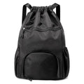Water-Resistant Sports Drawstring Backpack with Shoes Compartment - Gym & Travel Bag