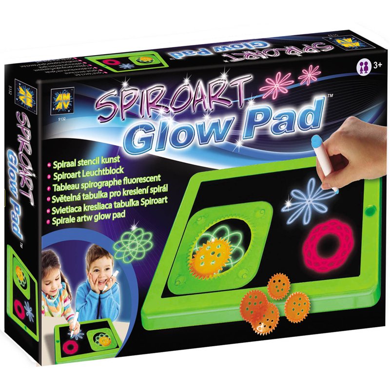 Kids Glow Drawing Pad with Colorful Lights and Markers - Portable Art Toy
