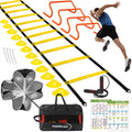 Agility Ladder Training Set 20ft with Cones, Hurdles & Jump Rope