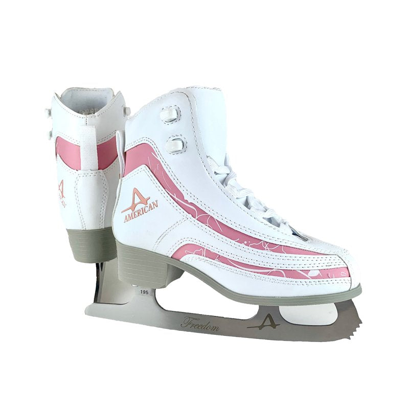 Girls Ice Skates with Supportive Boot and Steel Blade - Youth Recreational Figure Skates
