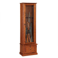 8-Gun Locking Display Cabinet with Lower Storage - Brown Furniture