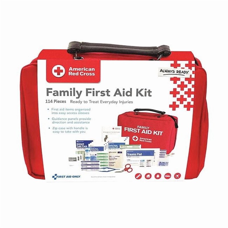 First Aid Kit with Nylon Housing for 25 People, 115 Components, OSHA Compliant