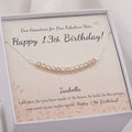 Sterling Silver Beads Necklace for 13th Birthday Girl - Customizable Gift