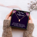 Dainty Friendship Necklace with Cube Pendant and Wish Card - Rose Gold, Gold, Silver