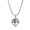 Birthstone Heart Cremation Necklace for Ashes Memorial Jewelry Stainless Steel